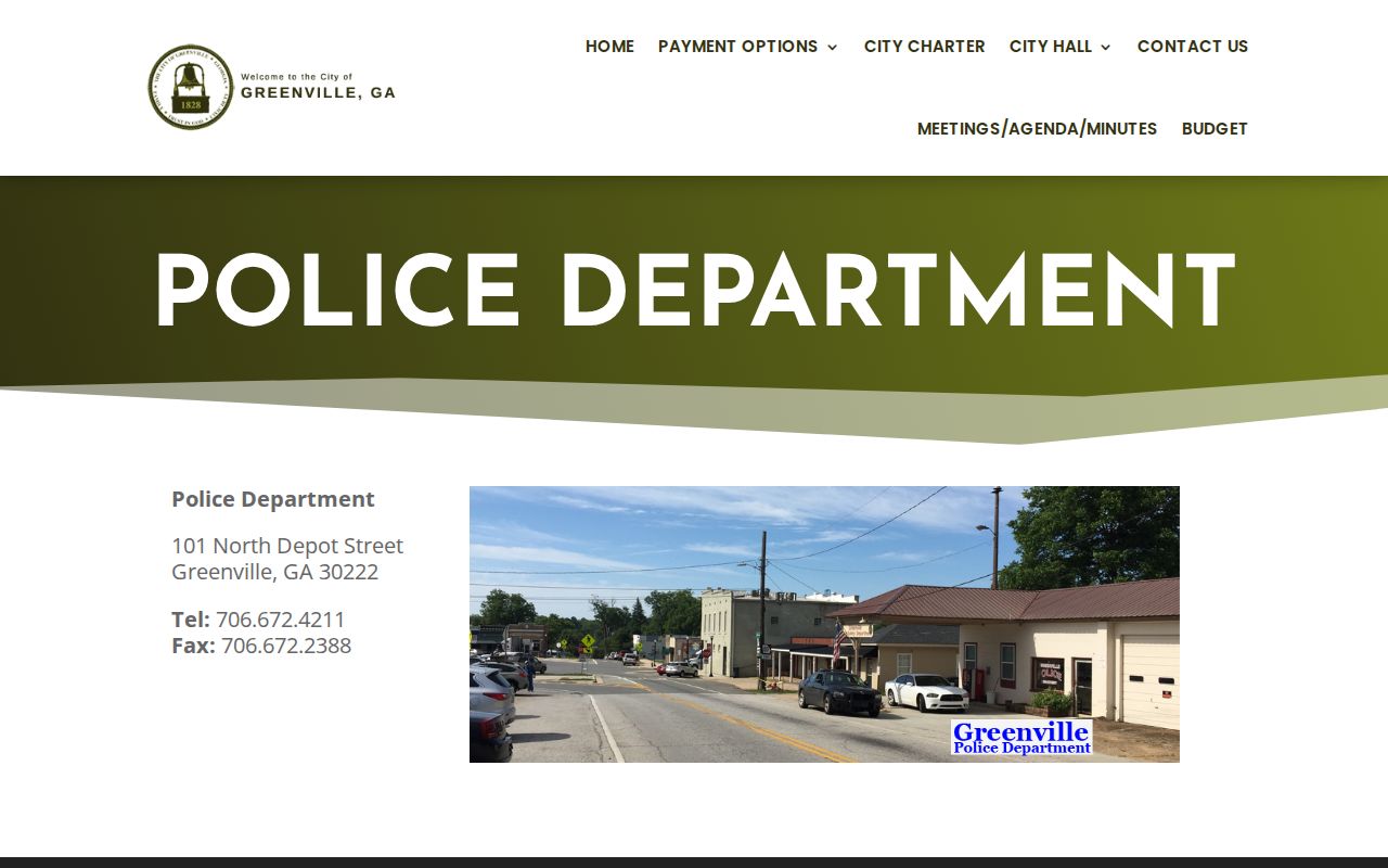 Greenville Meriwether County police warrant contact page